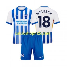 Brighton Hove Albion WELBECK 18 Bambino Maglia Prima 2024/2025 Manica Corta